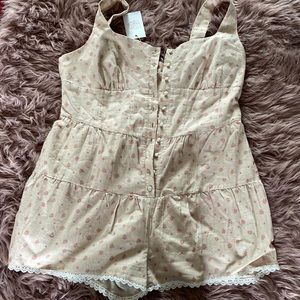 Backyard roses romper